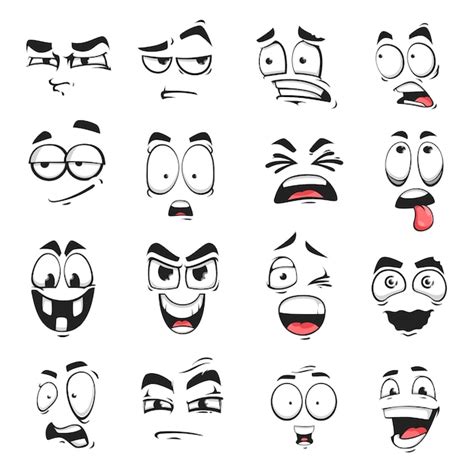 premium vector face expression isolated vector icons cartoon funny emoji suspicious scared