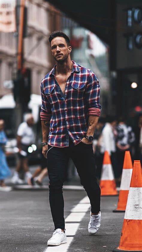 Check Shirt Outfits For Men Men Casual Men Fashion Casual Outfits
