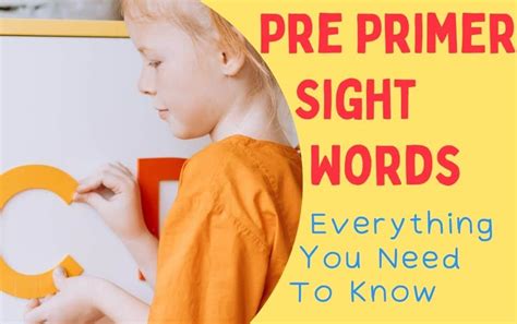 Pre Primer Sight Words Everything You Need To Know Homeschooling 4 Him