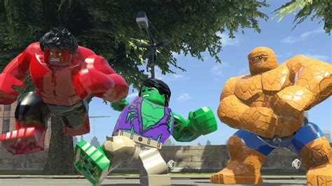 Hulk Tranformation Vs Thing Vs Red Hulk Lego Marvel Super Heroes