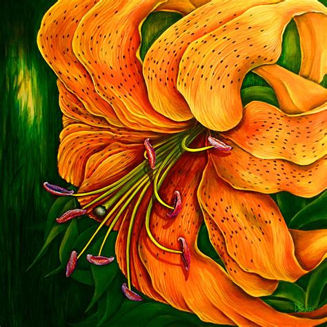 Tiger Lily Painting By Debra Bucci