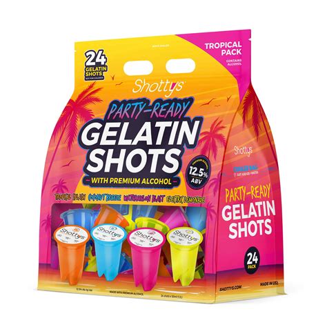 Shottys Gelatin Shots Tropical Pack Premium Alcohol Price And Reviews Drizly