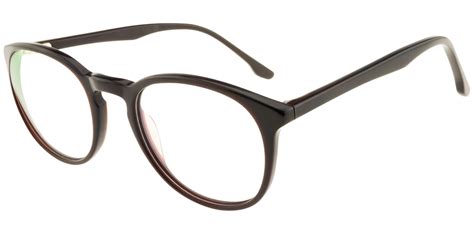 ch6604 round brown eyeglasses frames leoptique