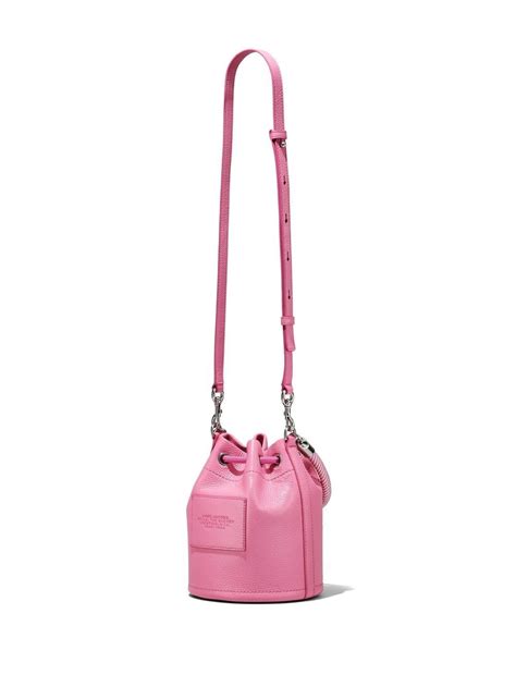 Marc Jacobs The Leather Micro Bucket Bag In Pink Modesens