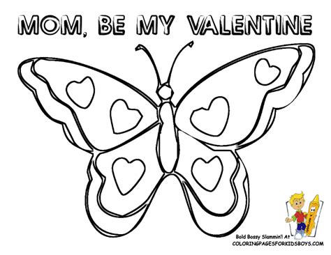 Butterfly Heart Coloring Pages Printable Coloring Sheet Anbu