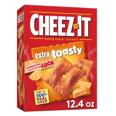 Cheez It Extra Toasty Cheddar Jack Cheese Crackers 124 Oz