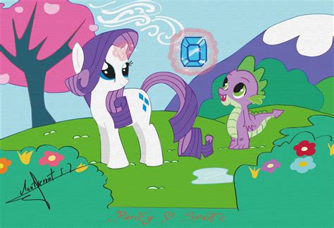 Rarity And Spike By Hitsuji Moon On Deviantart
