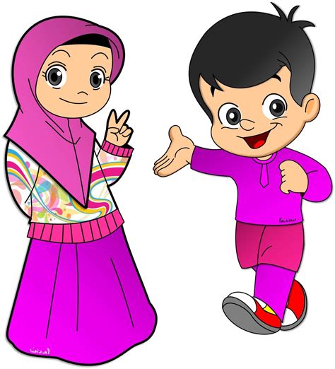 24 Gambar Kartun Anak Islam Background Blog Garuda Cyber