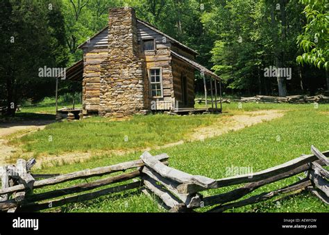 An Ancient Cabin Belonging To The Mountain People Of Appalachia And S
