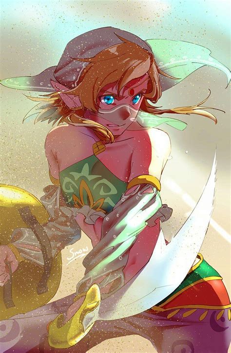 He Is Still Lookin Hot In That Gerudo Female Outfit Gerudo Link Link