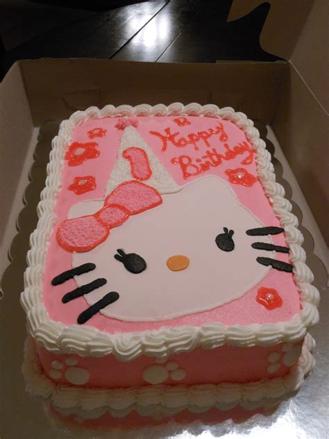 Hello Kitty 1st Birthday Cake Baking Project 1st Birthday Cake Cake