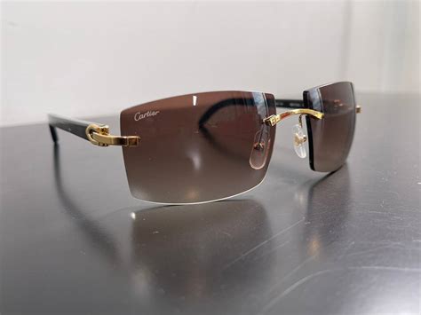 Cartier Black Buffalo Horn Sunglasses Ct0021rs Grailed