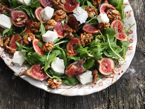 Autumn Figs And Seasonal Salads Fresh Fig And Goats Cheese Salad With