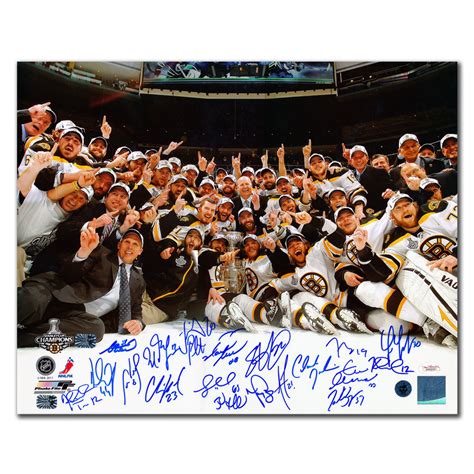 2011 Boston Bruins Stanley Cup Champions Team Autographed 16x20 Signed