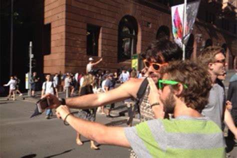 Spectators Make Jokes Take Selfies At Sydney Siege