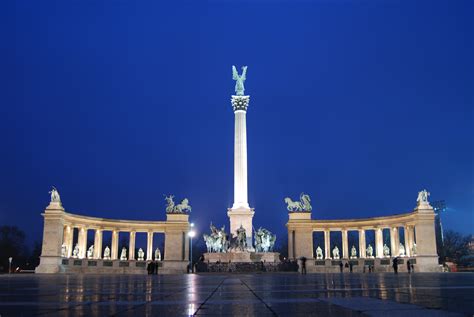 Filethe Millennium Monument In Heroes Square Budapest Hungary