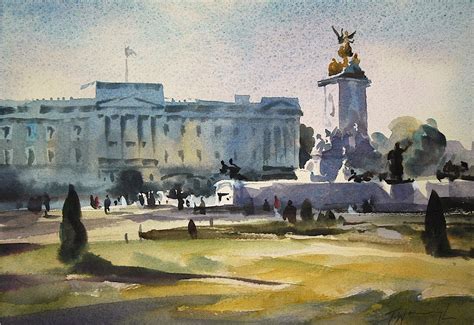 Buckingham Palace London Watercolour By Trevor Waugh © Winged
