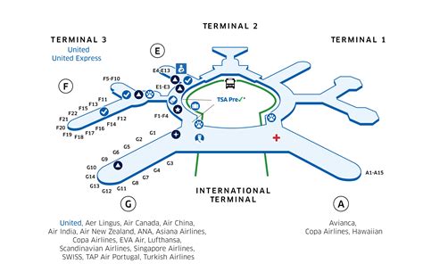 San Francisco International Airport Map World Map