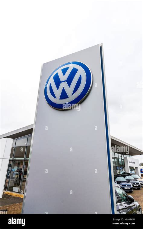 Vw Volkswagen Dealer Dealership Sign Car Sales Car Dealer Emblem Stock