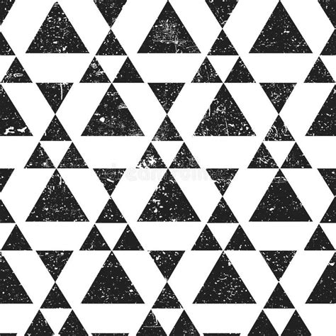 Black Geometric Triangle Background Abstract Seamless Pattern Grunge