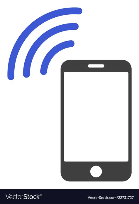 Cellphone Signal Flat Icon Symbol Royalty Free Vector Image