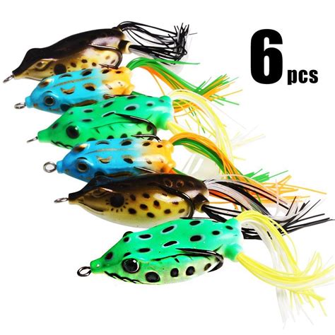 Sougayilang Hollow Frog Fishing Lures Soft Topwater Baits With Tackle