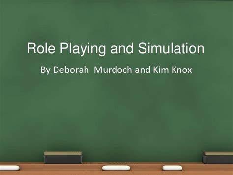 Role Playing And Simulation Seminar