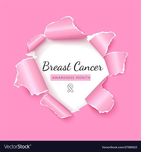 Breast Cancer Awareness Social Media Post Vector Image