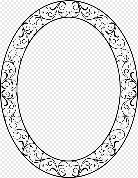 Frames Oval Decorative Arts Black And White Monochrome Picture Frame