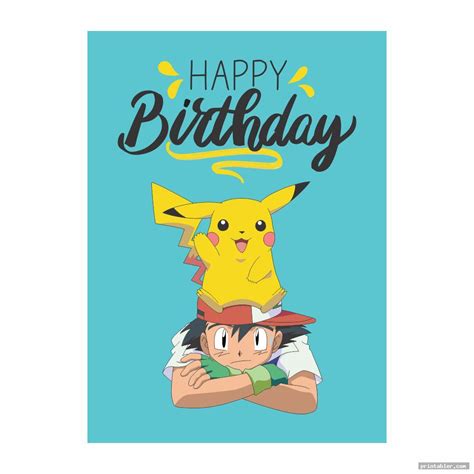 The spruce / evan polenghi the free, printable birthday cards below are perfect are a perfect w. Pokemon Birthday Cards Printable - Gridgit.com