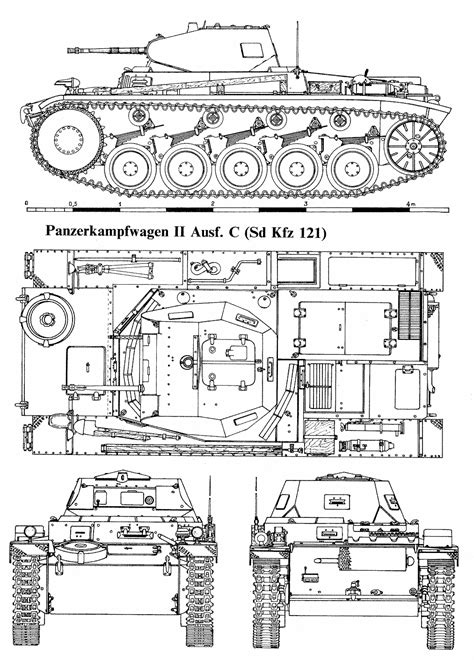 Panzer Ii Blueprint Panzer Ii Wwii Vehicles Tanks Military