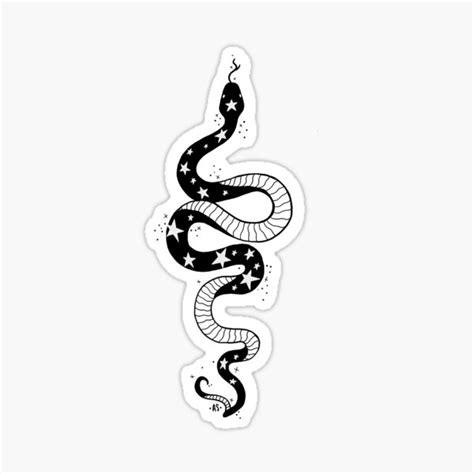 Starry Snake Sticker Sticker For Sale By Aylakhrystyne Redbubble