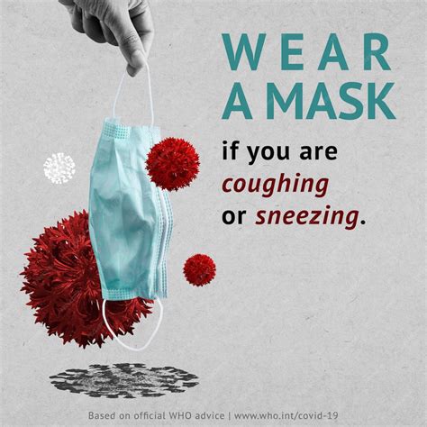 Premium Vector Wear A Mask If You Are Coughing Or Sneezing Awareness
