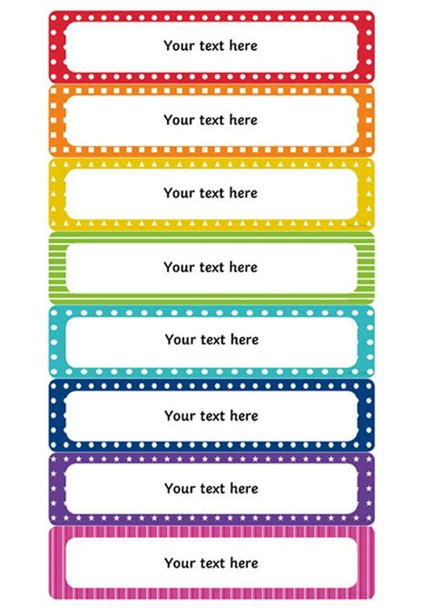 A Teachers Time Saver These Lovely Multicoloured Labels Are Great For