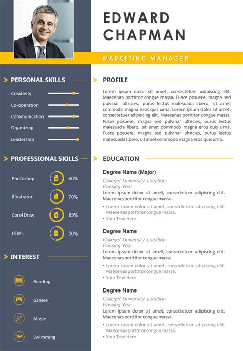 Top 25 Resume Templates For Powerpoint To Showcase Your Skills And