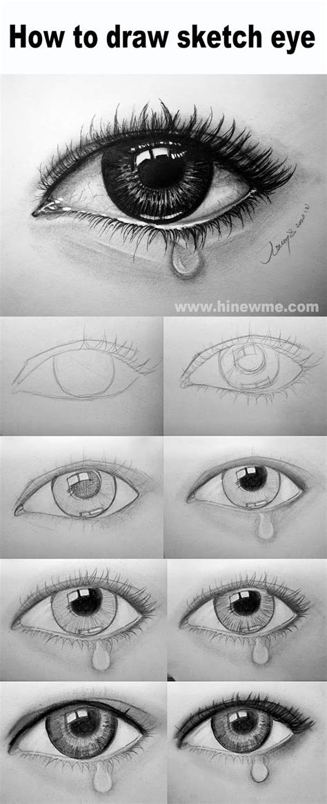 How To Draw Sketch Eye Step By Step Hinewme Art Drawings Sketches