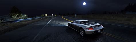 Home > motors > motors > cars wallpapers > page 1. Need For Speed: Hot Pursuit, Car, Porsche Carrera GT, Night, Road, Video Games, Multiple Display ...