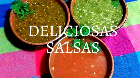 Salsas Mexicanas Faciles Y Deliciosas Tres En Uno Youtube