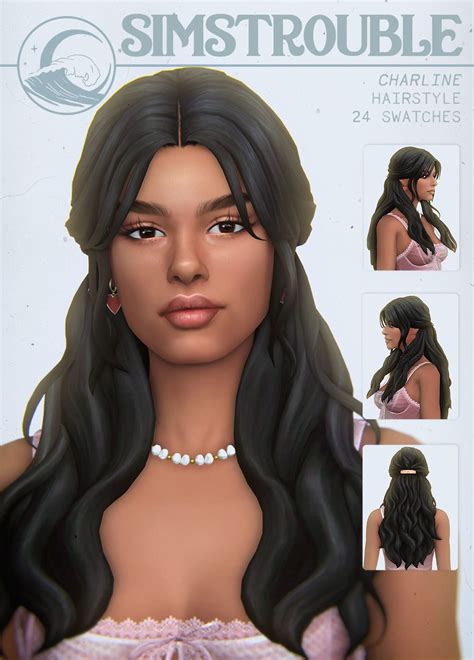 Charline Hairstyle By Simstrouble Simstrouble On Patreon In 2023