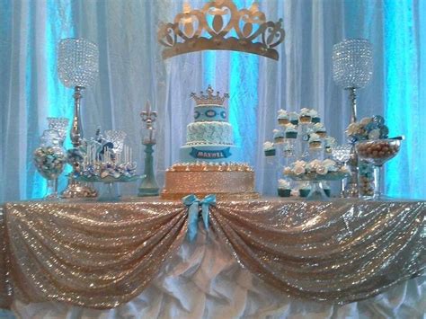 Prince Baby Shower Party Ideas Gold Dessert Table Gold Decorations