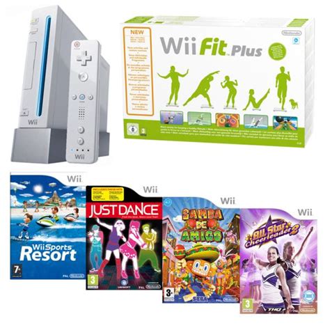 Nintendo Wii Console Bundle Including Wii Sports Resort Just Dance