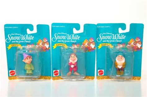 Walt Disney Snow White And The Seven Dwarfs Bashfulgrumpy And Dopey Set Of 3 2999 Picclick