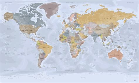Complete World Map Detailed Plan World Map With Antarctica