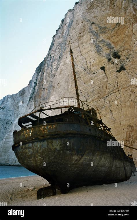Shipwreck On Navagio Beach Zakynthos Greece Stock Photo Alamy