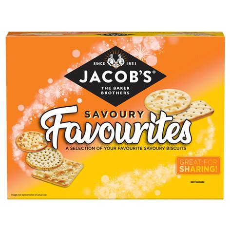 Jacob's Savoury Favourites 200g | Crackers & Savoury Biscuits | Iceland ...
