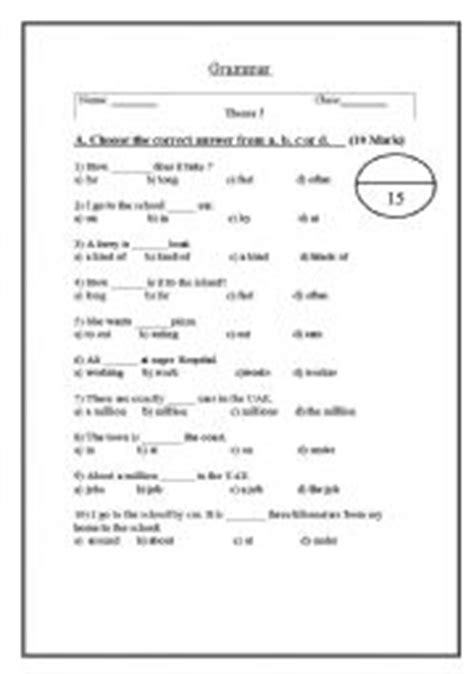 You can find lots of class 7 english grammar worksheets here. English worksheets: Grammar exam for grade 7