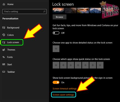 setting lock screen windows  kunci otomatis raja tips