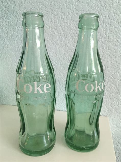 Coca Cola Bottles 6 12 Oz 1960s Green Glass Etsy