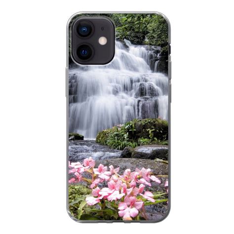 Muchowow Handyhülle Rosa Löwenmäulchenblüten Wachsen Vor Einem Wasserfall Im Phu Hin Rong