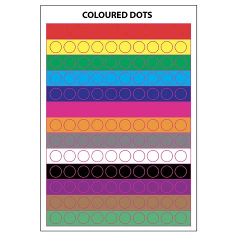 COLOURED DOTS 8mm or 10mm | SIM STICKERS